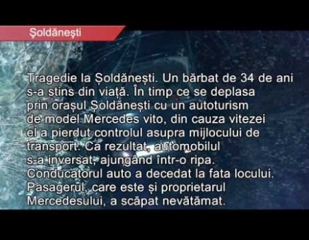 Tragedie la Șoldănești. Un bărbat de 34 de ani a decedat în accident rutier