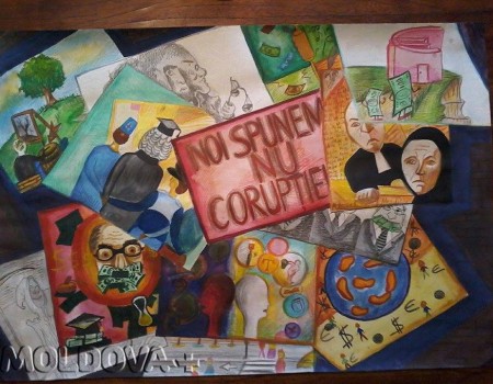 O elevă din Chișinău combate corupția prin desene sociale