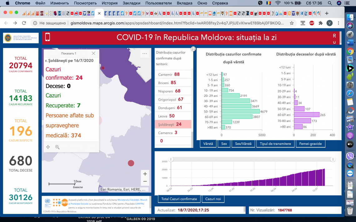 COVID 19: bilanț în creștere, la Șoldănești deja 24 testați pozitiv